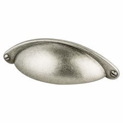Andante 2-1/2 Inch Center to Center Antique Pewter Cabinet Cup Pull Andante 2-1/2 Inch Center to Center Antique Pewter Cabinet Cup Pull