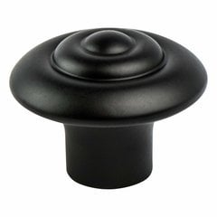 Rhapsody 1-1/4 Inch Diameter Satin Black Cabinet Knob Rhapsody 1-1/4 Inch Diameter Satin Black Cabinet Knob