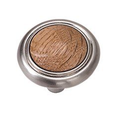 First Family 1-1/4 Inch Diameter Oak/Satin Chrome Cabinet Knob First Family 1-1/4 Inch Diameter Oak/Satin Chrome Cabinet Knob