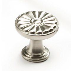 Montcalm Forged Solid Brass 1-3/8 Inch Diameter Satin Nickel Cabinet Knob Montcalm Forged Solid Brass 1-3/8 Inch Diameter Satin Nickel Cabinet Knob