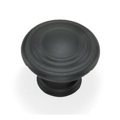 Nantucket 1-3/8 Inch Diameter Matte Black Cabinet Knob Nantucket 1-3/8 Inch Diameter Matte Black Cabinet Knob
