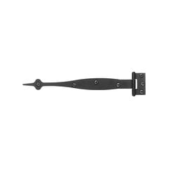 Smooth Iron Flush Strap Hinge 9" Long Black Iron Smooth Iron Flush Strap Hinge 9" Long Black Iron