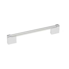 Mito 6-5/16 Inch Center to Center Chrome & Satin Pearl Cabinet Pull Mito 6-5/16 Inch Center to Center Chrome & Satin Pearl Cabinet Pull