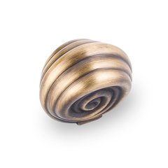 Lille 1-3/8 Inch Diameter Antique Brushed Satin Brass Cabinet Knob Lille 1-3/8 Inch Diameter Antique Brushed Satin Brass Cabinet Knob