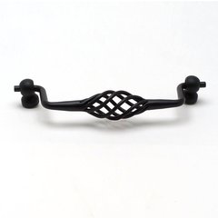 Provence 5-1/16 Inch Center to Center Black Cabinet Bail Pull Provence 5-1/16 Inch Center to Center Black Cabinet Bail Pull