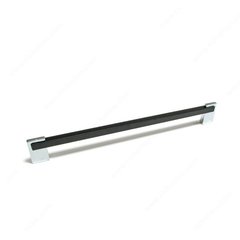 Linea 8-13/16 Inch Center to Center Chrome,Black Cabinet Pull Linea 8-13/16 Inch Center to Center Chrome,Black Cabinet Pull