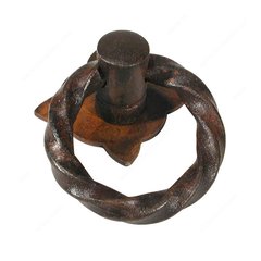 Forged Iron 1-9/16 Inch Diameter Rust Cabinet Ring Pull Forged Iron 1-9/16 Inch Diameter Rust Cabinet Ring Pull