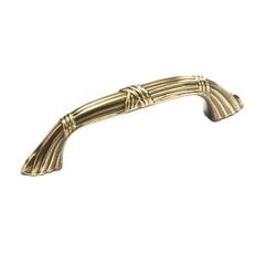 Versailles Forged Solid Brass 3-1/2 Inch Center to Center Antique Light Polish Cabinet Pull Versailles Forged Solid Brass 3-1/2 Inch Center to Center Antique Light Polish Cabinet Pull