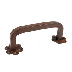 Forged Iron 3-7/16 Inch Center to Center Rust Cabinet Pull Forged Iron 3-7/16 Inch Center to Center Rust Cabinet Pull