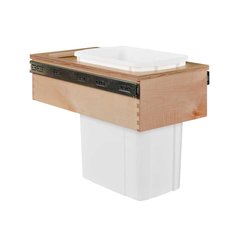 Single Trash Pullout 34 Quart Wood Single Trash Pullout 34 Quart Wood