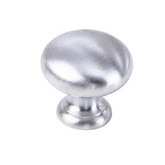 Solid Brass 1-3/8 Inch Diameter Satin Chrome Cabinet Knob Solid Brass 1-3/8 Inch Diameter Satin Chrome Cabinet Knob
