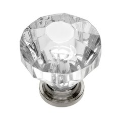 Crystal Palace 1-1/4 Inch Diameter Crystal Acrylic/Bright Nickel Cabinet Knob Crystal Palace 1-1/4 Inch Diameter Crystal Acrylic/Bright Nickel Cabinet Knob