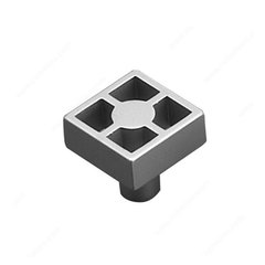 Geometric 15/16 Inch Diameter Matte Chrome Cabinet Knob Geometric 15/16 Inch Diameter Matte Chrome Cabinet Knob