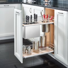 Base Organizer W/ Knife Block/Bins/Shelf 8" Maple Base Organizer W/ Knife Block/Bins/Shelf 8" Maple