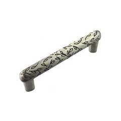 Vine 3 Inch Center to Center Satin Antique Silver Cabinet Pull Vine 3 Inch Center to Center Satin Antique Silver Cabinet Pull