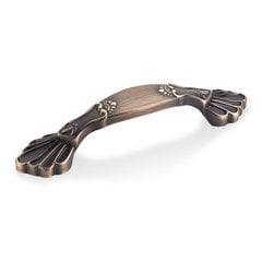 Montclair 3-3/4 Inch Center to Center Antique Brushed Satin Brass Cabinet Pull Montclair 3-3/4 Inch Center to Center Antique Brushed Satin Brass Cabinet Pull