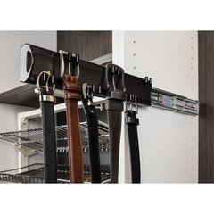 14 Inch Belt Rack with 6 double hooks - Satin Nickel 14 Inch Belt Rack with 6 double hooks - Satin Nickel