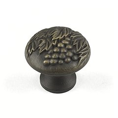 Vineyard 1-3/8 Inch Diameter Antique Light Brass Cabinet Knob Vineyard 1-3/8 Inch Diameter Antique Light Brass Cabinet Knob