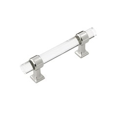 Crystal Palace Pull 3 inch Center to Center Crysacrylic with Polished Nickel Crystal Palace Pull 3 inch Center to Center Crysacrylic with Polished Nickel