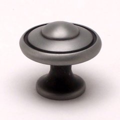 Euro Traditions 1-3/16 Inch Diameter Brushed Antique Pewter Cabinet Knob Euro Traditions 1-3/16 Inch Diameter Brushed Antique Pewter Cabinet Knob