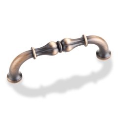 Bella 3-3/4 Inch Center to Center Antique Brushed Satin Brass Cabinet Pull Bella 3-3/4 Inch Center to Center Antique Brushed Satin Brass Cabinet Pull