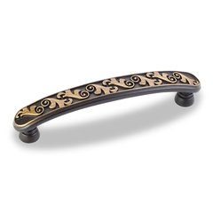 Regency 3-3/4 Inch Center to Center Antique Brushed Satin Brass Cabinet Pull Regency 3-3/4 Inch Center to Center Antique Brushed Satin Brass Cabinet Pull