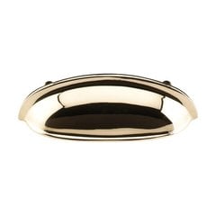Somerset 3 Inch Center to Center Polished Brass Cabinet Cup Pull Somerset 3 Inch Center to Center Polished Brass Cabinet Cup Pull