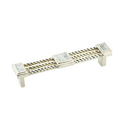 Interlude 4-1/2 Inch Center to Center Mother of Pearl, Polished Nickel Cabinet Pull Interlude 4-1/2 Inch Center to Center Mother of Pearl, Polished Nickel Cabinet Pull