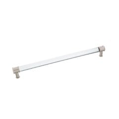 Midway Pull 12 inch Center to Center Crysacrylic with Satin Nickel Midway Pull 12 inch Center to Center Crysacrylic with Satin Nickel