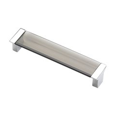 Positano 5-1/16 Inch Center to Center Chrome/Smoke Cabinet Pull Positano 5-1/16 Inch Center to Center Chrome/Smoke Cabinet Pull