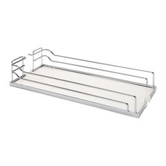 Arena Plus Tray Set (2) 10 inch Wide Chrome/White Arena Plus Tray Set (2) 10 inch Wide Chrome/White