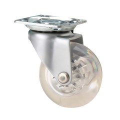 Pivoting Furniture Caster With Swivel - Clear Pivoting Furniture Caster With Swivel - Clear