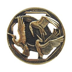 Arts & Crafts 1-3/8 Inch Diameter Brite Brass Cabinet Knob Arts & Crafts 1-3/8 Inch Diameter Brite Brass Cabinet Knob