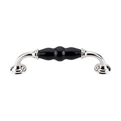 Chateau 5-1/16 Inch Center to Center Polished Nickel/Black Cabinet Pull Chateau 5-1/16 Inch Center to Center Polished Nickel/Black Cabinet Pull