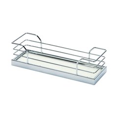 2 Tray Spice Rack Set 5" W Chrome/White 2 Tray Spice Rack Set 5" W Chrome/White