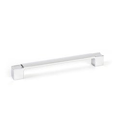Segment 7-9/16 Inch Center to Center Polished Chrome Cabinet Pull Segment 7-9/16 Inch Center to Center Polished Chrome Cabinet Pull