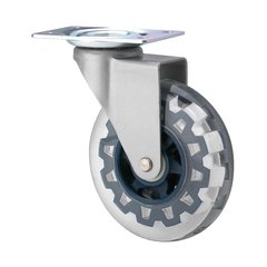 Furniture Caster with Swivel - Royal Blue and Clear Furniture Caster with Swivel - Royal Blue and Clear