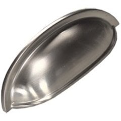 Solid Brass Traditional Designs 3 Inch Center to Center Satin Nickel Cabinet Cup Pull Solid Brass Traditional Designs 3 Inch Center to Center Satin Nickel Cabinet Cup Pull
