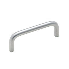 Brass Wire Pull 3 Inch Center to Center Brushed Chrome Cabinet Pull Brass Wire Pull 3 Inch Center to Center Brushed Chrome Cabinet Pull