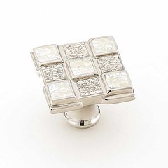 Avalon Bay 1-1/4 Inch Diameter Polished Nickel w/ White Mother Pearl Inlay Cabinet Knob Avalon Bay 1-1/4 Inch Diameter Polished Nickel w/ White Mother Pearl Inlay Cabinet Knob