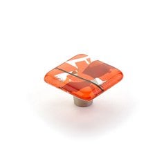 Ice 1-1/2 Inch Diameter Orange Confetti Cabinet Knob Ice 1-1/2 Inch Diameter Orange Confetti Cabinet Knob