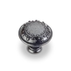Venezia 1-1/4 Inch Diameter Dark Antique Copper Machined Cabinet Knob Venezia 1-1/4 Inch Diameter Dark Antique Copper Machined Cabinet Knob