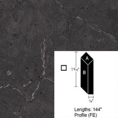Wilsonart Bevel Edge - Black Alicante - 12 Ft Wilsonart Bevel Edge - Black Alicante - 12 Ft