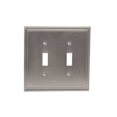 Mulholland Two Toggle Wall Plate Satin Nickel Mulholland Two Toggle Wall Plate Satin Nickel
