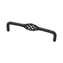 Forged Iron 5-1/16 Inch Center to Center Flat Black Cabinet Pull Forged Iron 5-1/16 Inch Center to Center Flat Black Cabinet Pull
