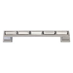 Legacy Crystal 5-1/16 Inch Center to Center Polished Chrome Cabinet Pull Legacy Crystal 5-1/16 Inch Center to Center Polished Chrome Cabinet Pull