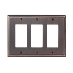 Mulholland Three Rocker Wall Plate Oil Rubbed Bronze Mulholland Three Rocker Wall Plate Oil Rubbed Bronze