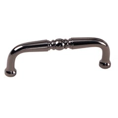 Solid Brass 3 Inch Center to Center Black Chrome Cabinet Pull Solid Brass 3 Inch Center to Center Black Chrome Cabinet Pull