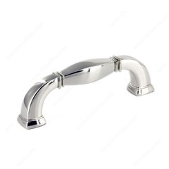 Heritage 4 Inch Center to Center Polished Nickel Cabinet Pull Heritage 4 Inch Center to Center Polished Nickel Cabinet Pull