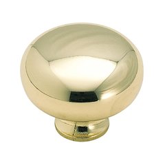 Classics 1-1/2 Inch Diameter Bright Brass Cabinet Knob Classics 1-1/2 Inch Diameter Bright Brass Cabinet Knob